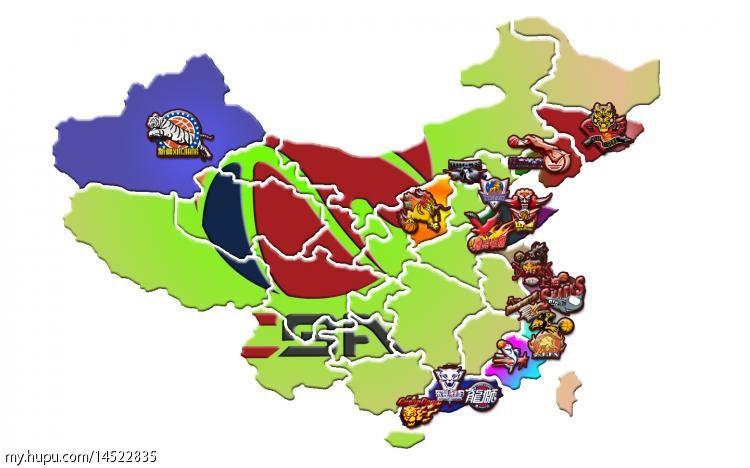这就是NBA在中国的分区，看看你的家乡是哪支球队？
