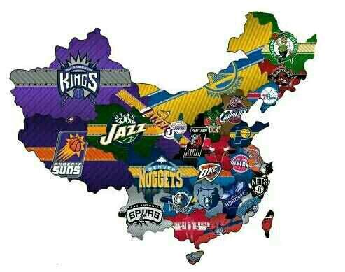 这就是NBA在中国的分区，看看你的家乡是哪支球队？