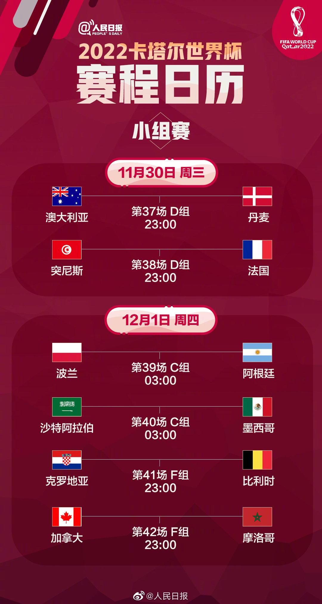 世界杯开幕时间 2022年卡塔尔世界杯开幕在即，这份赛程日历请查收