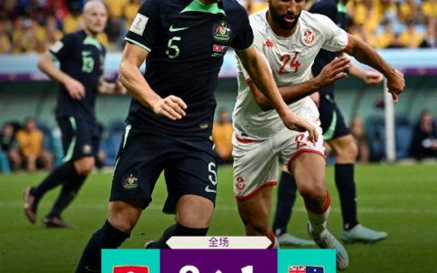 突尼斯0-1澳大利亚（世界杯小组赛D组第二轮，突尼斯0-1负于澳大利亚）
