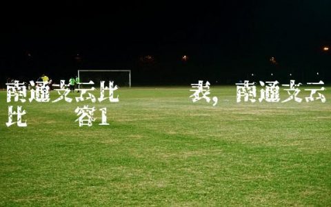 南通支云比赛时间表,南通支云比赛阵容