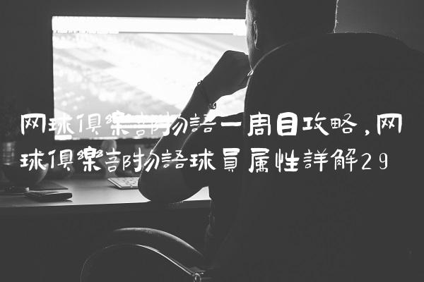 网球俱乐部物语一周目攻略,网球俱乐部物语球员属性详解