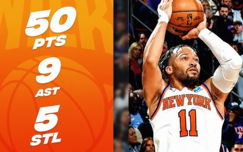 布伦森50分刷新生涯新高 三分9中9扎心太阳三巨头